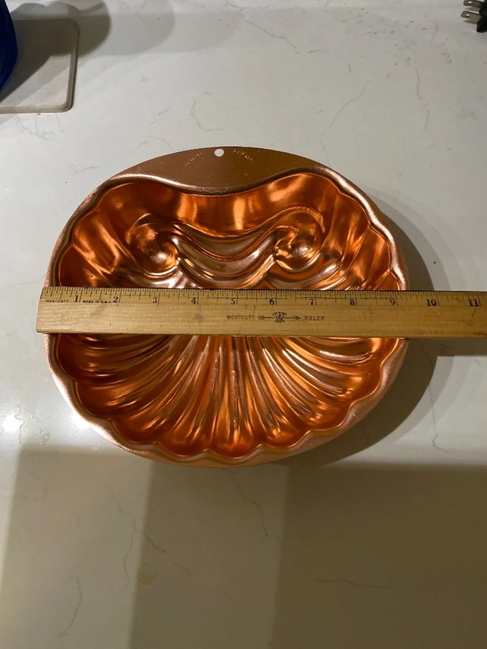 Vintage Wear-Ever Copper Shell Mold #2980 – 6 Cup – Coastal Kitchen Wall Decor